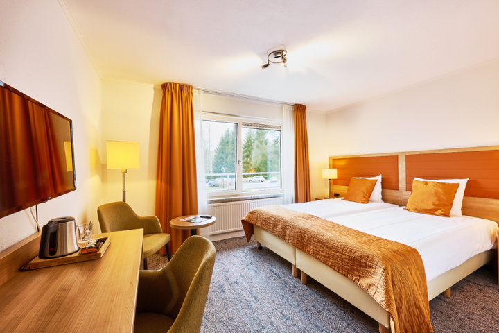 Buitenhof Reizen - Fietsen in Twente - begeleide vakanties voor mensen met een beperking - Hotel 't Kruisselt slaapkamer voorbeeld